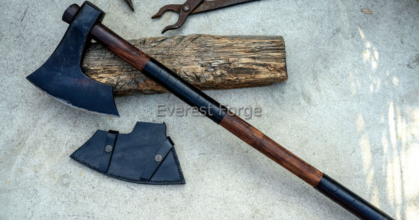 Viking Battle Axe | Hand-Forged 5160 Steel | EverestForge